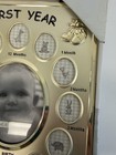 Malden Baby   s    first Year    Brushed Gold Tone Picture Frame Nib