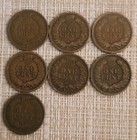 Lot Of 7 Indian Head Pennies  Random Dates - Choose How Many Lots Of 7