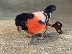 Antique Schuco Wind Up Mohair Pecking Bird Working With Key 