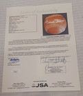Willie Mays Autographed Signed Coach Leather Baseball Jsa Full Letter Mlb Giants