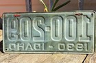 1930 Original  Idaho License Plate   100-209 Rare Great Color 