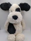 Jellycat Bashful Puppy Cream   Black Spotted Dog Plush 12   