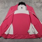 Footjoy Jacket Womens Large Golf Full Zip Pink White Burnt Pine