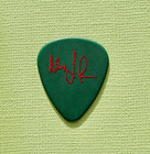 Rare  Rush Alex Lifeson 2026 Tour Stage Guitar Pick Plectrum Signature Green