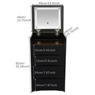 Vanity Desk With Flip Top Lighted Mirror  Black Vanity Desk With Makeup Stool