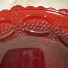 Avon Cape Cod Ruby Red Glass Salad Luncheon Dessert Bread Plate 7    Lot Of 4