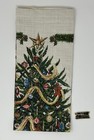 Vtg Kay Dee Christmas Tree Hand Printed Linen Towel Marge French Read