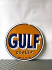 Vintage Gulf Gasoline Sign - Xl Oil Station Sign - Heavy Plate     19 7   50cm 