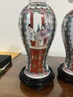 Vintage Chinese Export Mandarin Style Vase Mid Qing Dynasty Stamped Pair 13       T
