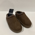 Hurley Kids Modi Slippers Brown Faux Fur Indoor Outdoor Slip   on Size 12 New