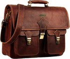Full Grain Large Leather Messenger Bag 18 Inches With Rustic Look Laptop For Men