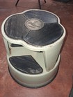 Vintage Kik-step Rolling Step Stool Green Gray Black 1960s-1980s Usa 14 x16   70