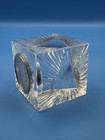 Waterford Crystal Meridian Cub Desk Clock Paperweight