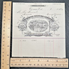 1889 The Denver Brewing Company Letterhead Receipt With Graphics Fp151
