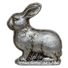 Bunny Rabbit Easter Chocolate Candy Mold Silver Embossed Antique Style