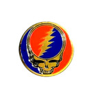 Grateful Dead Steal Your Face Round Metal  Sticker  decal  Large 3 1 4  Round