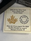 2020 W 1 Oz 99 99  Pure Silver  5 Canadian Maple Leaf With Ogp And Coa 