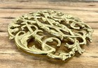 Vintage Brass Colonial Williamsburg Cypher Trivet Virginia Metal-crafters