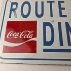 Vintage Route 66 Porcelain Sign - Coca Cola Gas Pump Soda Diner Sign