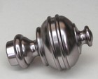 Graber Decorative Traverse Curtain Rod  windsor  Push In Finials Brushed Nickel