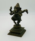 Small Antique 1920s India Bronze Statue Of  Chola Style Ganesha