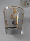 6 Rare Vtg Mcm Libbey Gold Rose Frosted 5 Oz Rocks Whiskey Low Ball Glasses 3 5 