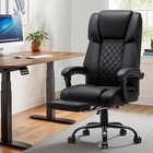 Heated Office Chair Massage Desk Chair W  Heat 400lbs Executive Reclining Home