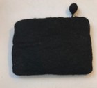 Handmade Floral Felted 100  Wool Clutch Cosmetic Bag  6 X 4 Inches