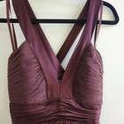 Bcbg Paris 100  Silk Dress Burgundy Strappy Cross Back Formal Cocktail Size 2
