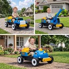 Kids Electric Ride On Truck 12v Battery Powered Car Remote Music Horn Led Lights