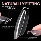  Short Coffin Nail Tips Clear Gelly Nails Tip Half Matte Full Cover Tips 