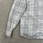 Old Navy Shirt Womens Size Small Gray Plaid Flannel Cotton Long Sleeve Button Up