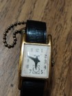 Vintage Toy Watch Keychain Very Unique And Useable Black Plastic Strap Aluminum 
