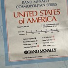Rand Mcnally Cosmopolitan Wall  Map Of The United States Poster  32 x50    Vintage