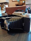 Vintage Kodak Tourist Ii Folding Camera  W  Leather Case   Lens