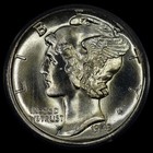 1943-d Mercury Dime     Pcgs Ms-67-fb Cac     10c Silver Coin Uncirculated    trusted   