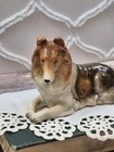 Vintage Porcelain Collie Dog Figurine   Nippon Yoko Boeki  Mcm 1950 s Japan