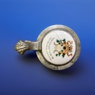 Antique Hand Painted Porcelain Glass Pewter German Lidded Beer Stein Mug