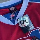 Deadstock Sogo Montreal Alouettes Cfl Red Sewn Throwback Football Jersey Size Xl