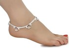 Anklet Silver Plated Ankle Chain Foot Bracelet Jewelry Indian Anklets 25cm Payal