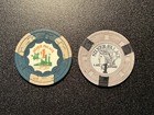 Lot Of 2 Silver Palace Casino Las Vegas Nevada  1 Poker Chips