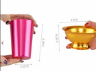 Colored Aluminum Bowls W Tumblers Set Of 8 Metal Shatter Resistant Kids Cups