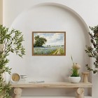 Framed Vintage Canvas Wall Art  Country 16 l X 12 w  Blue Wildflower