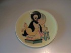 Vintage 1950 s Ceramic Yellow Decorative Plates With Character Penguin Decals