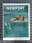 1962 Newport Cigarettes Original Vintage Advertisement Couple Float Print Ad