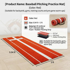 10x3ft Softball Pitching Mat-portable Professional Mound Non-slip Rubber Base Us