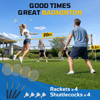 Badminton Volleyball Net Set Combo     Adjustable Width 20-32ft   Height  With 4 R