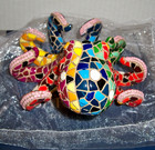 Mosaic Octopus Figurine Barcino Design Multi-colored Hand Painted New W box