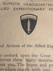 Original Shaef Wwii D-day Eisenhower Letter Leaflet Normandy June 6  1944