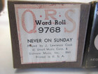 8 Vintage Player Piano Music Rolls Qrs Pop Music  Movie   Songs From Plays